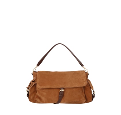 Bolsa Feminina Grande Camurça Viena - Marrom