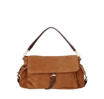 Bolsa Feminina Grande Camurça Viena - Marrom