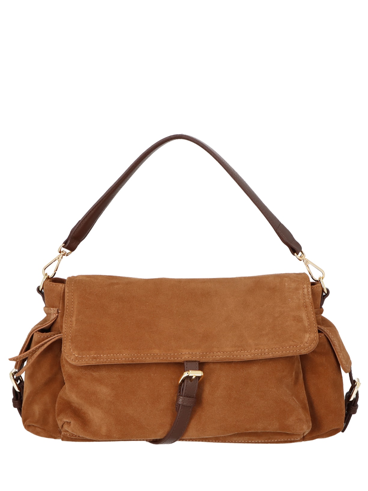 Bolsa Feminina Grande Camurça Viena Marrom Luiza Barcelos