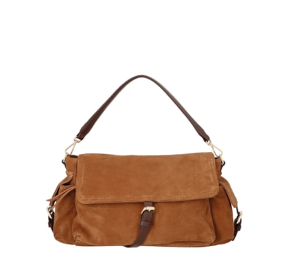 Bolsa Feminina Grande Camurça Viena - Marrom