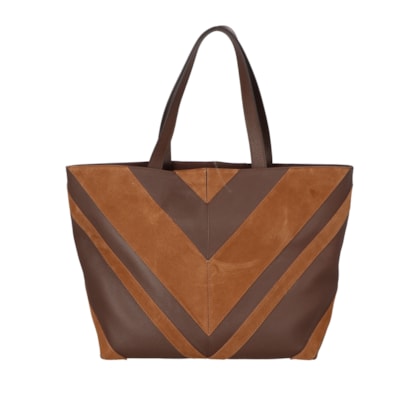 Bolsa Feminina Grande Camurça Viena - Marrom