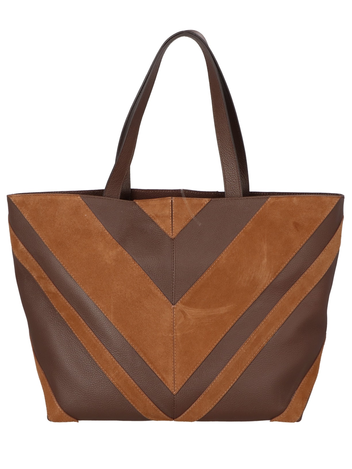 Bolsa Feminina Grande Camurça Viena - Marrom