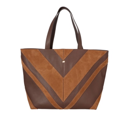 Bolsa Feminina Grande Camurça Viena - Marrom