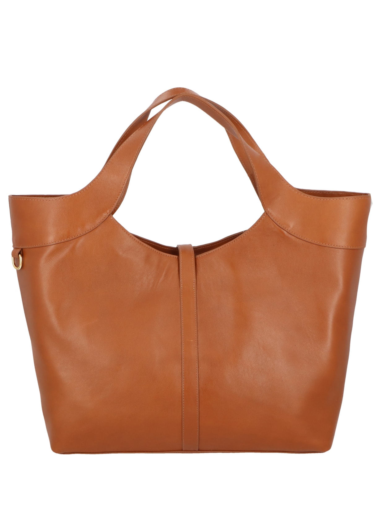 Bolsa Feminina Grande com Fecho Dourado – Marrom Luiza Barcelos