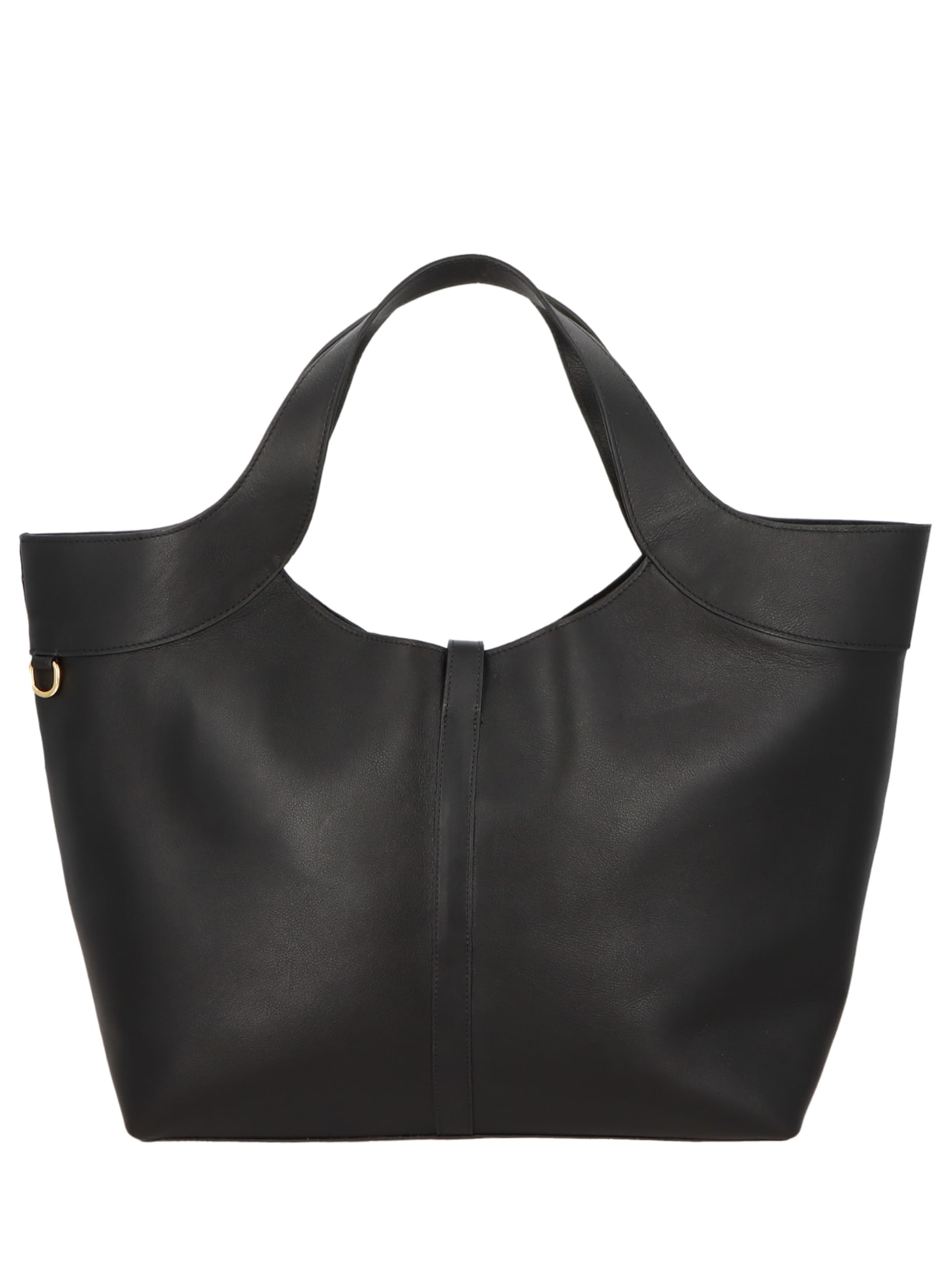 Bolsa Feminina Grande com Fecho Dourado – Preto Luiza Barcelos