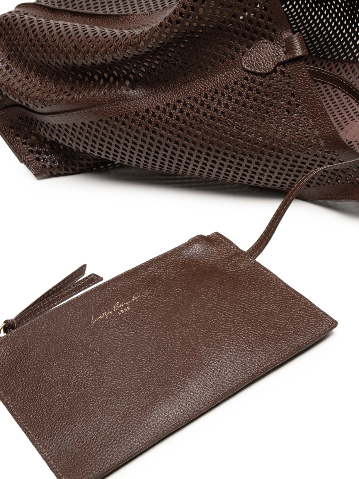 Bolsa Feminina Grande Couro Panamá Marrom Luiza Barcelos