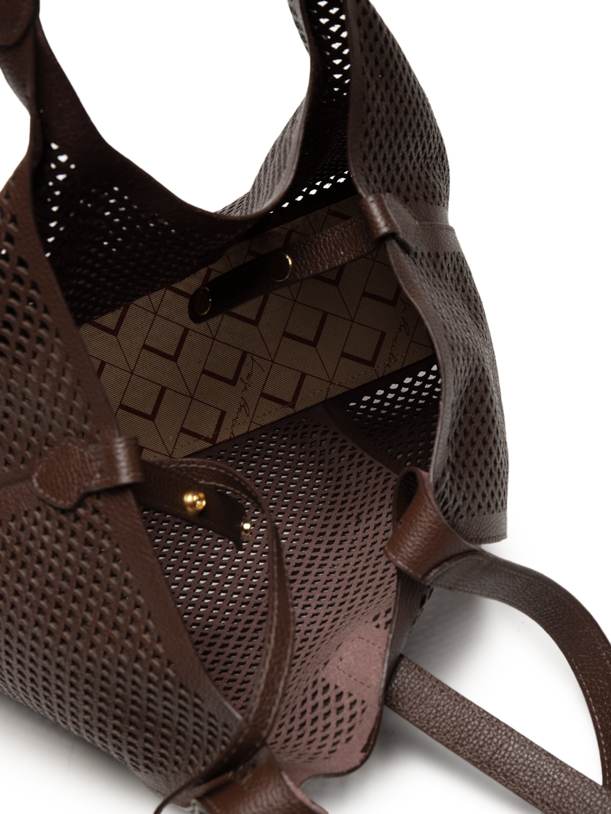 Bolsa Feminina Grande Couro Panamá Marrom Luiza Barcelos