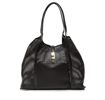 Bolsa Feminina Grande Couro Panamá - Preto