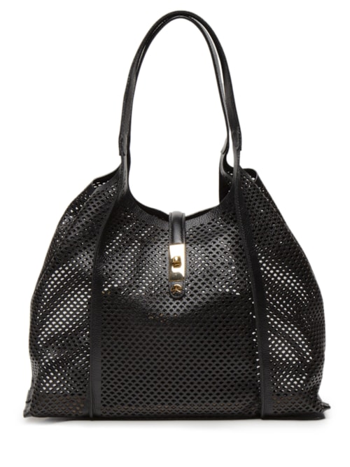 Bolsa Feminina Grande Couro Panamá - Preto