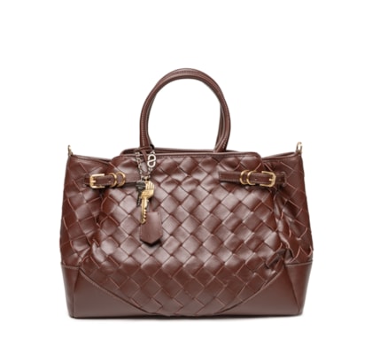 Bolsa Feminina Grande Easy Leather - Marrom