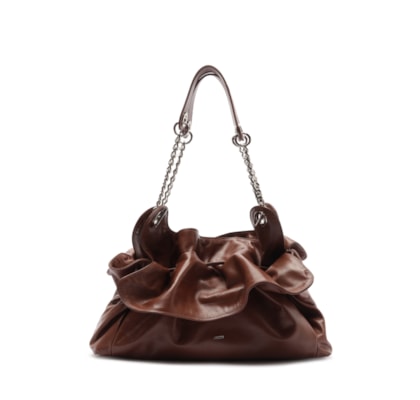 Bolsa Feminina Grande Easy Leather - Marrom