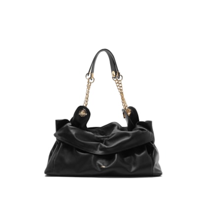 Bolsa Feminina Grande Easy Leather - Preto