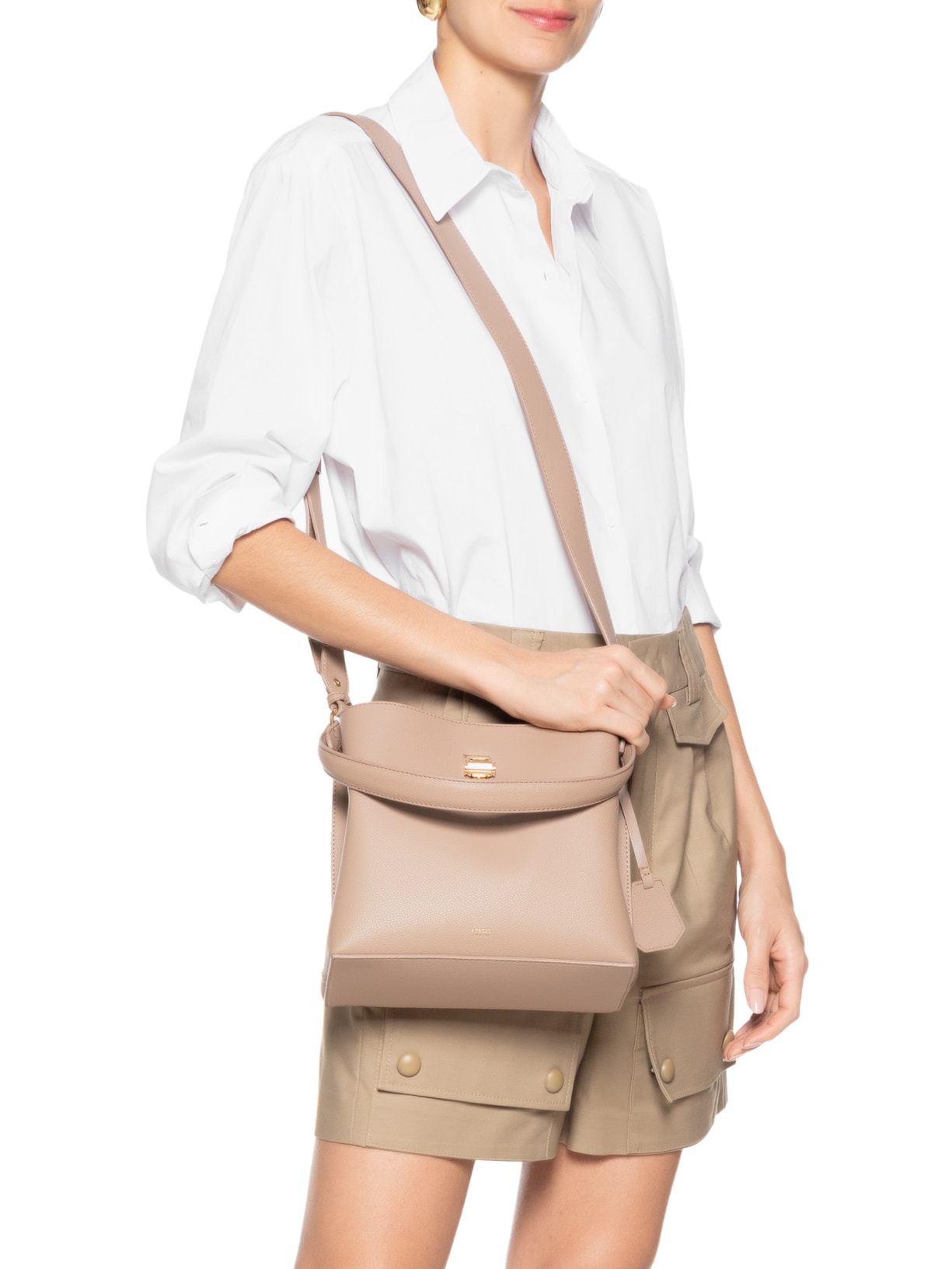 Bolsa Feminina Grande Eco Floater Bege Arezzo