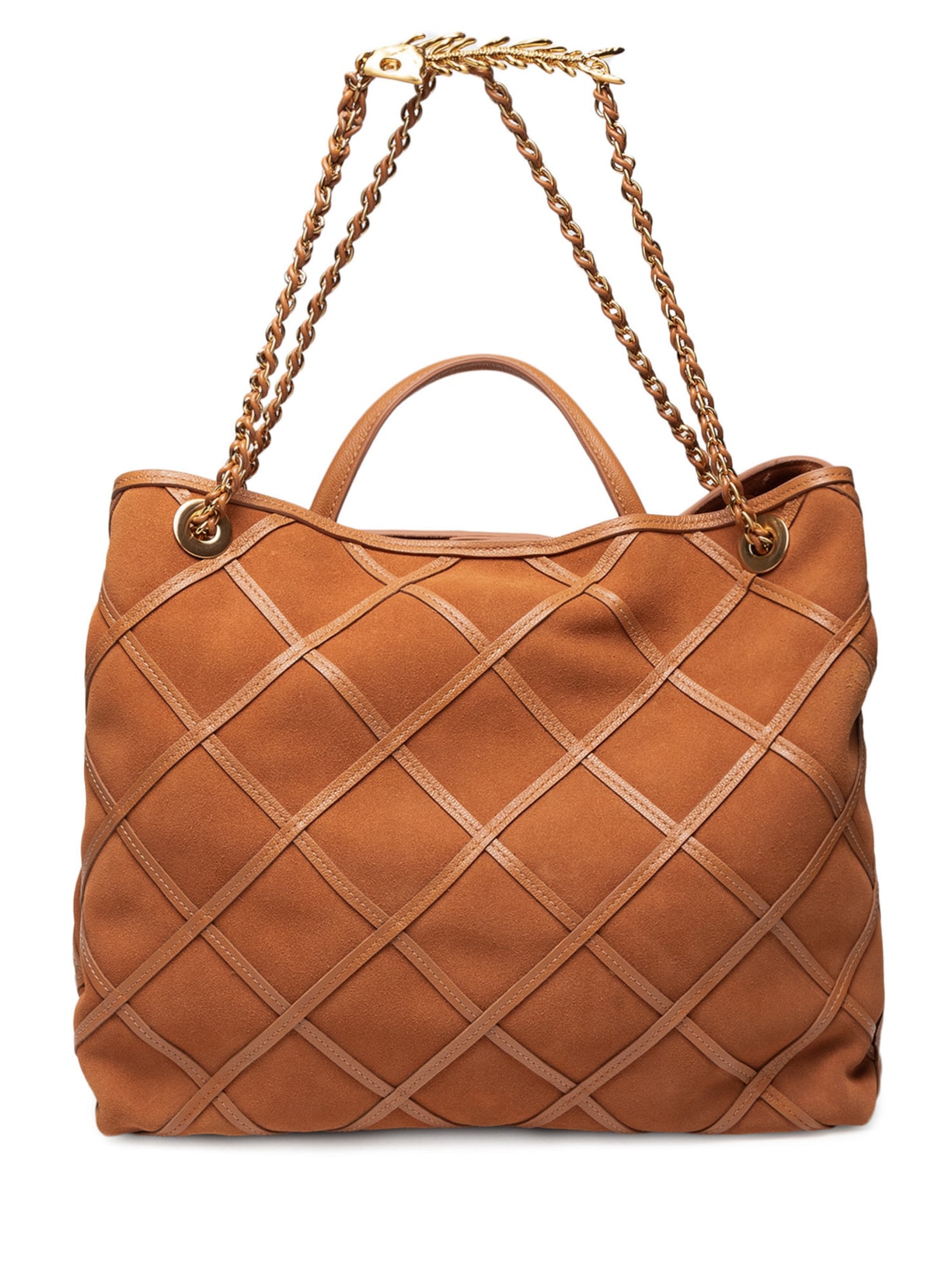 Bolsa Feminina Grande Em Camurça - Marrom