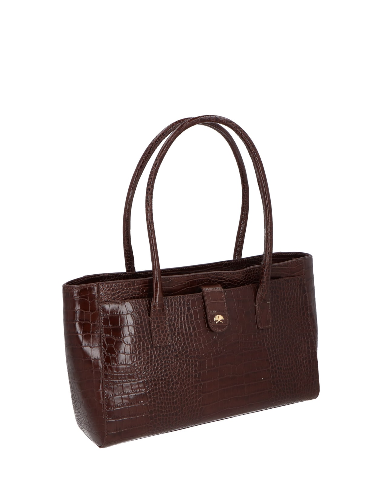 Bolsa Feminina Grande Em Couro Marrom Luiza Barcelos