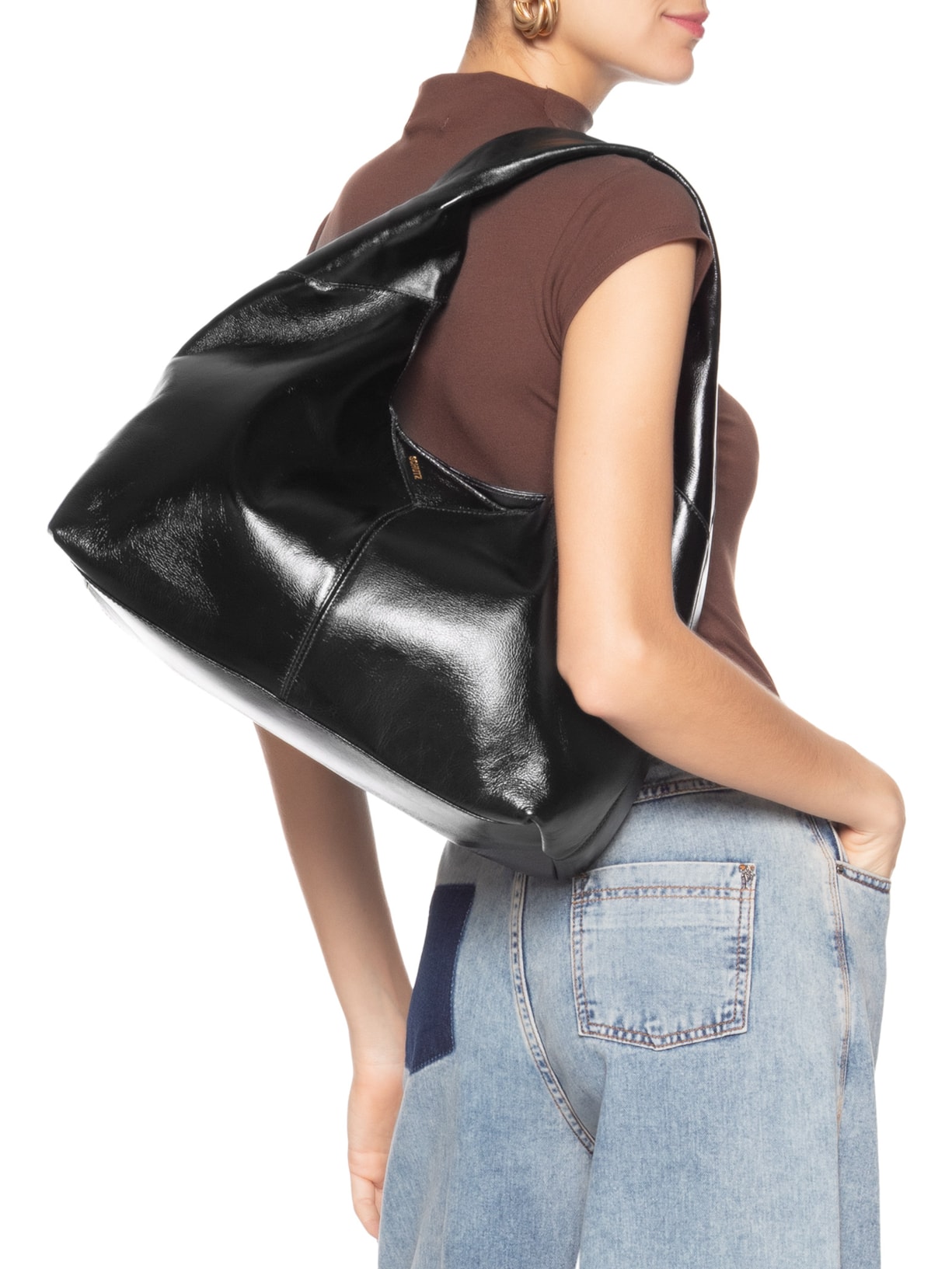 Bolsa Feminina Grande Hobo Preto Schutz