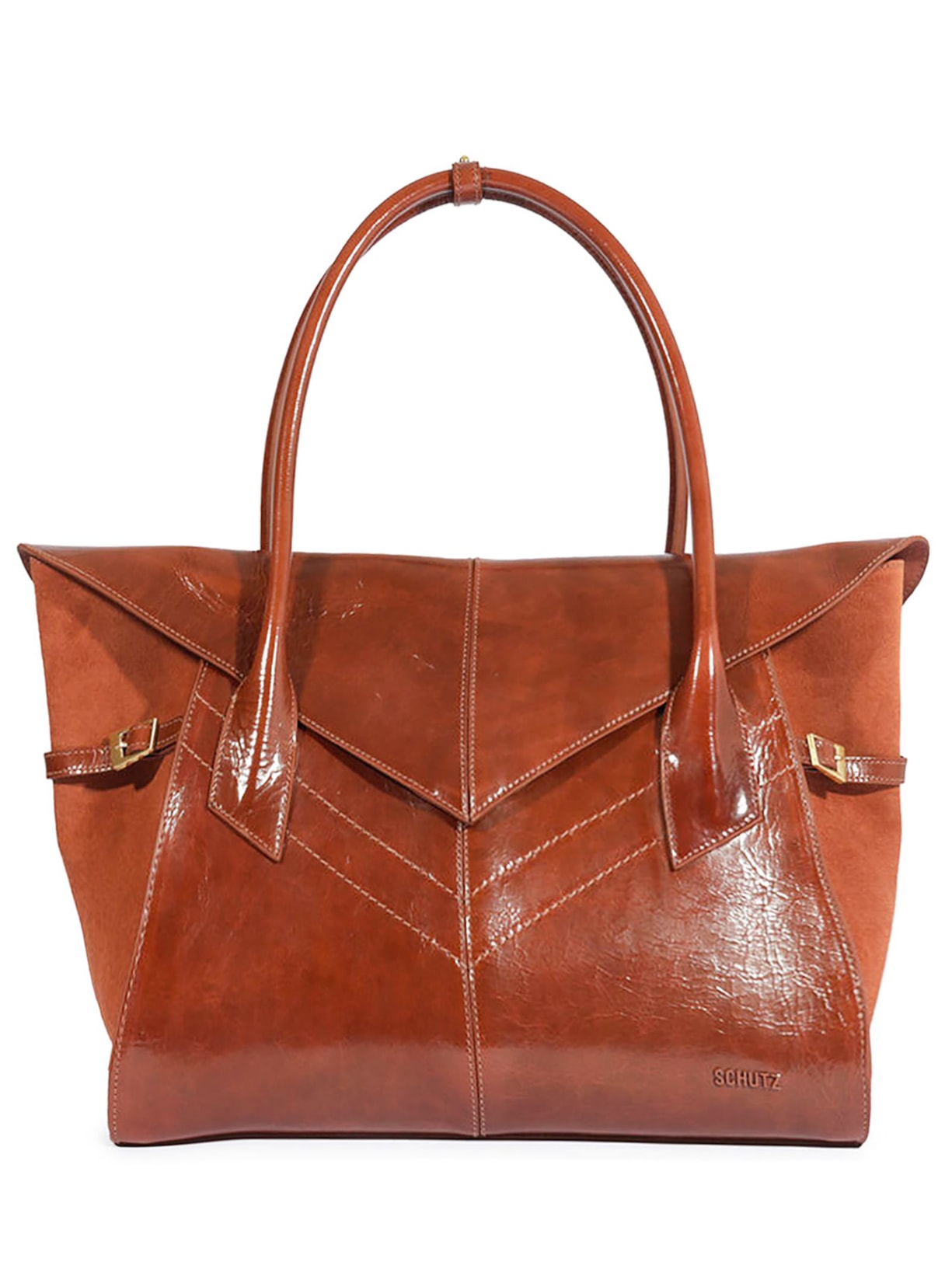 Bolsa Feminina Grande Homm Camurça - Marrom