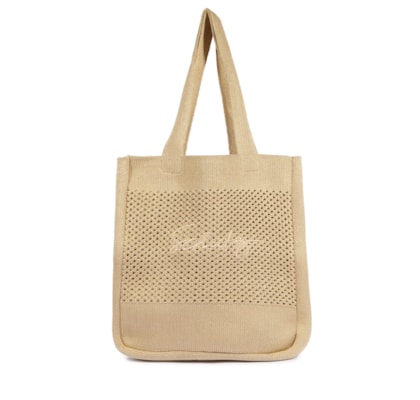 Bolsa Feminina Grande Knit - Bege