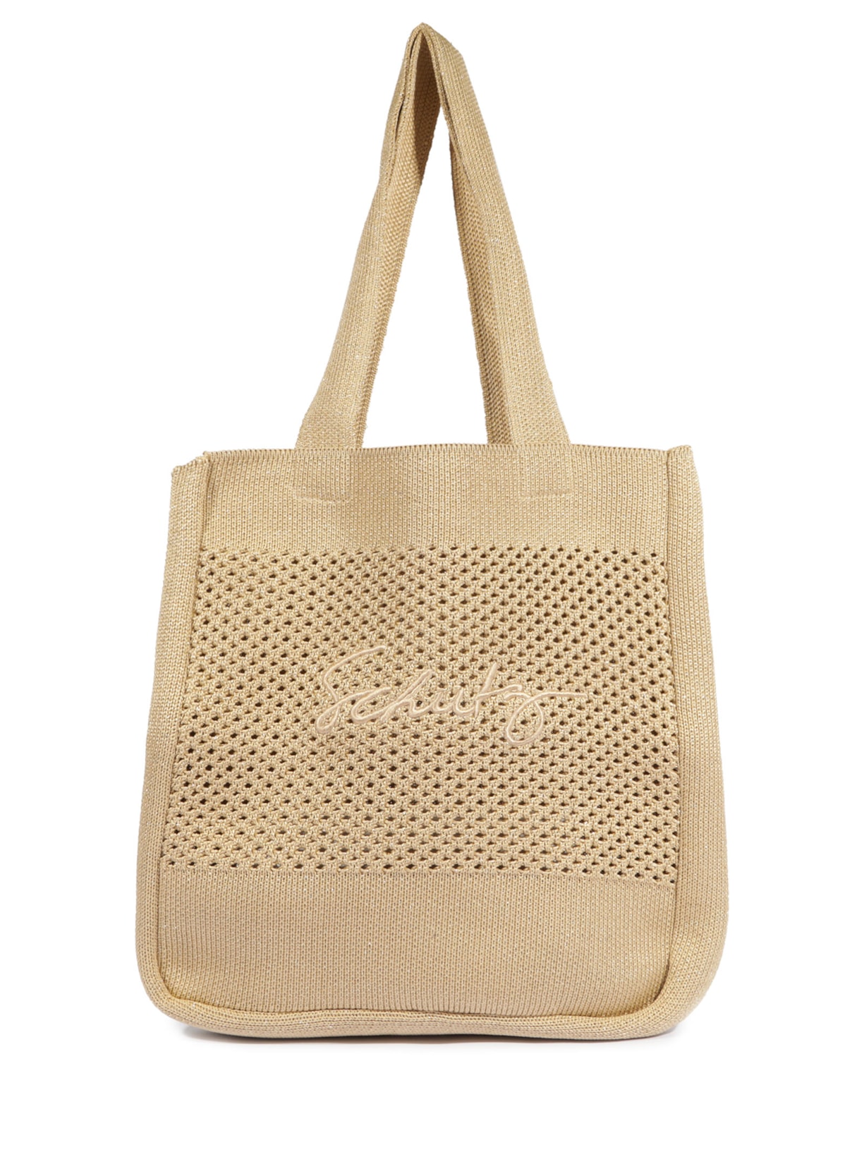 Bolsa Feminina Grande Knit Bege Schutz