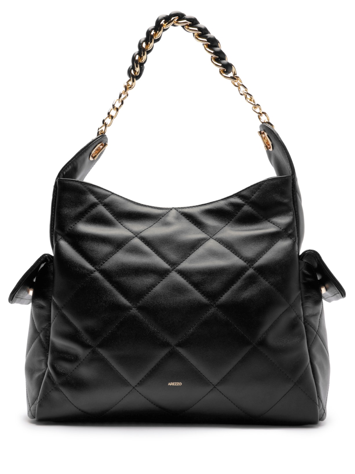 Bolsa Feminina Grande Napa Couro Caprino - Preto
