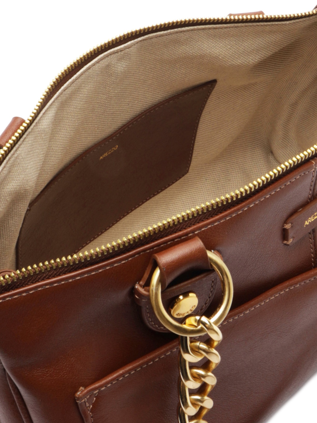 Bolsa Feminina Grande Napa Light Sand Marrom Arezzo