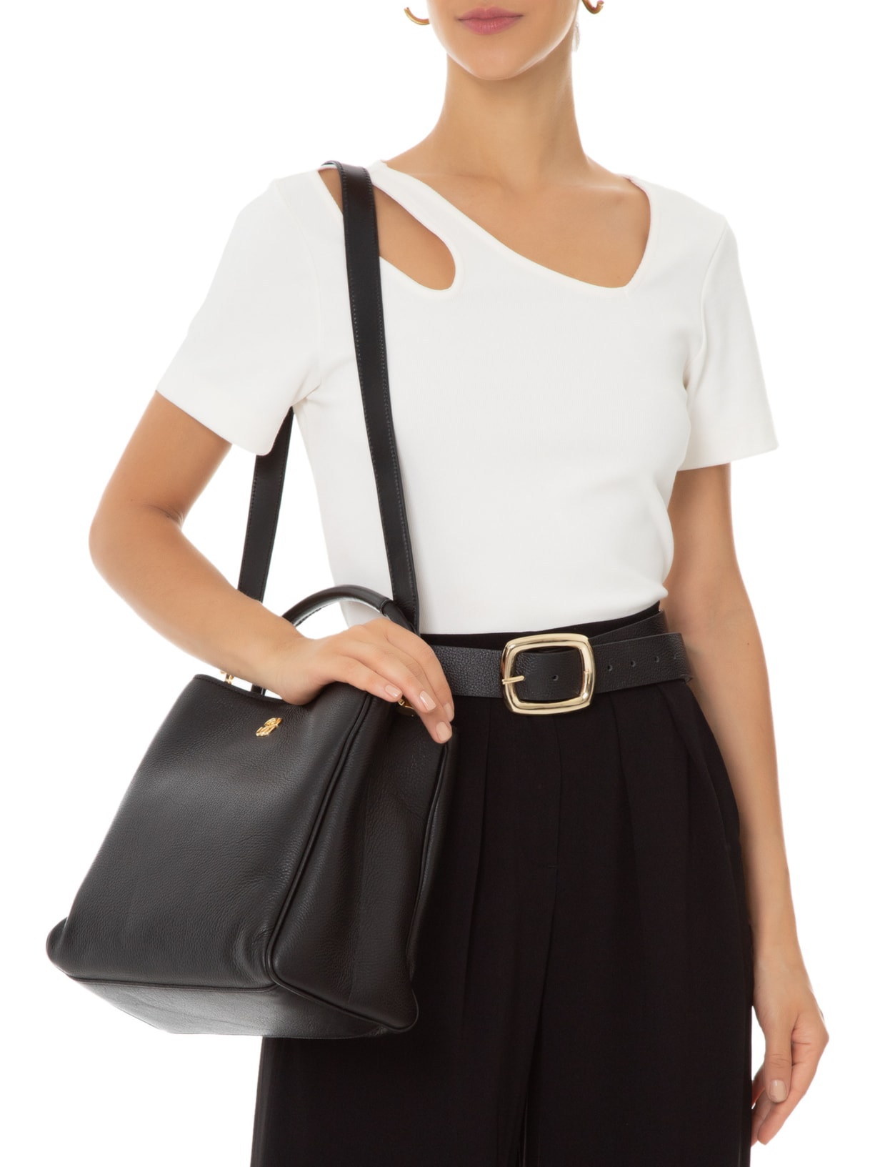 Bolsa Feminina Grande Napa Preto Schutz