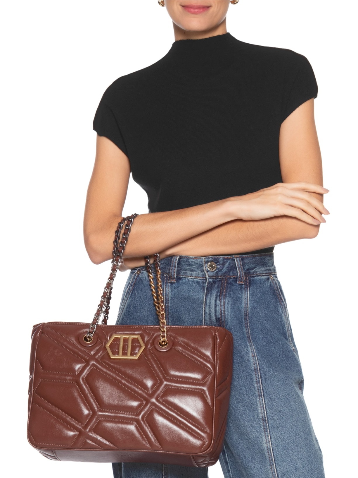 Bolsa Feminina Grande Nápoles Marrom Arezzo