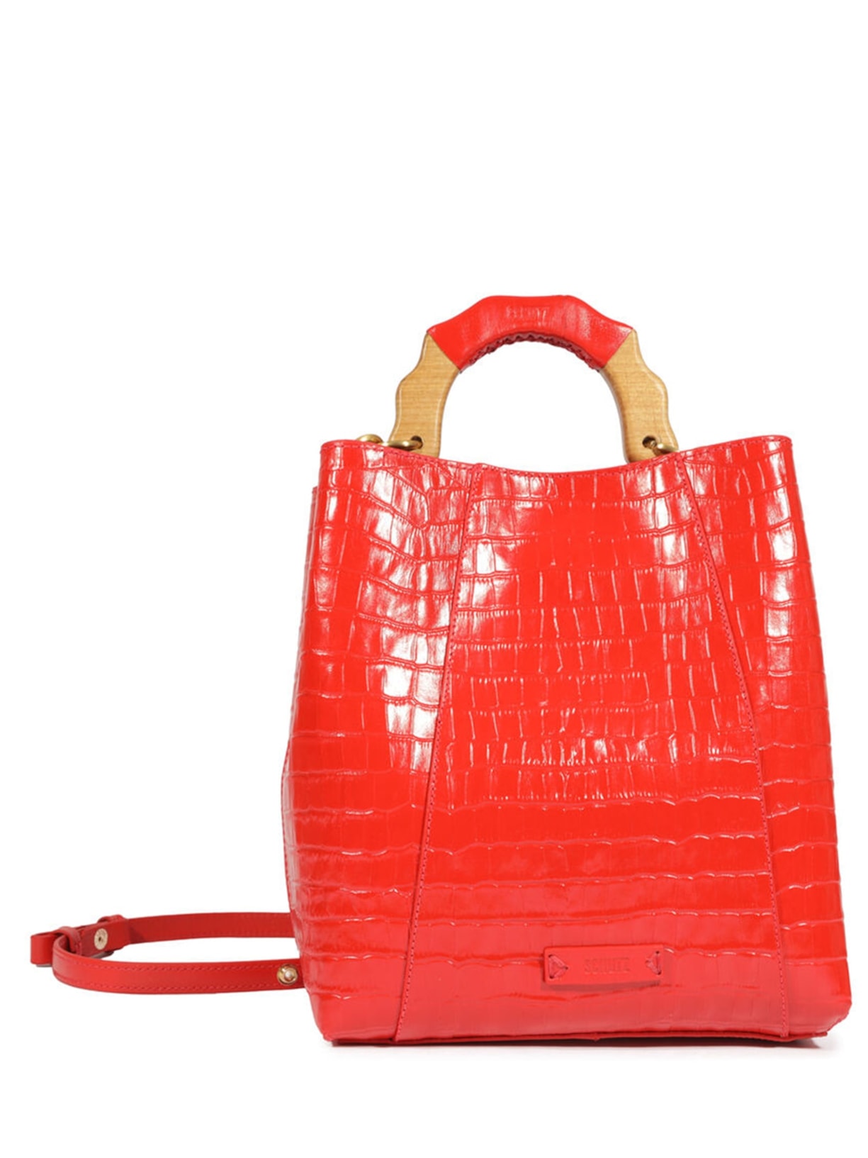 Bolsa Feminina Grande New Croco - Vermelho