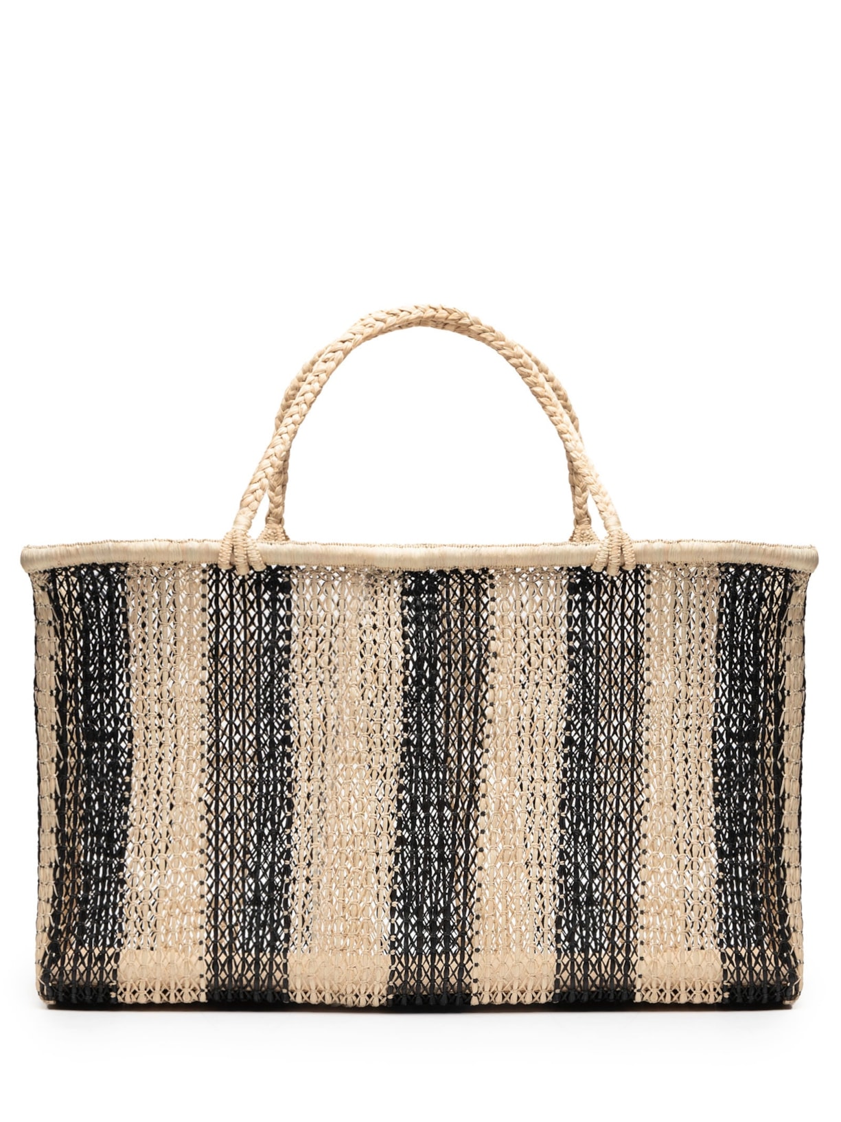 Bolsa Feminina Grande Palha Natural - Preto