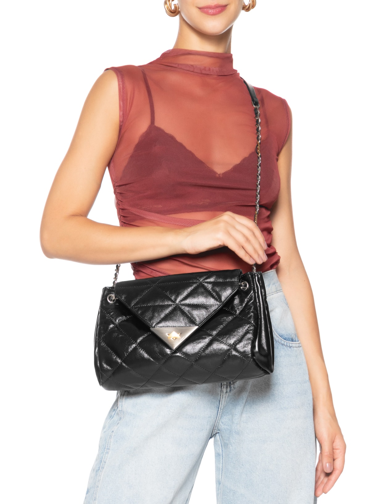 Bolsa Feminina Grande S95 Preto Schutz