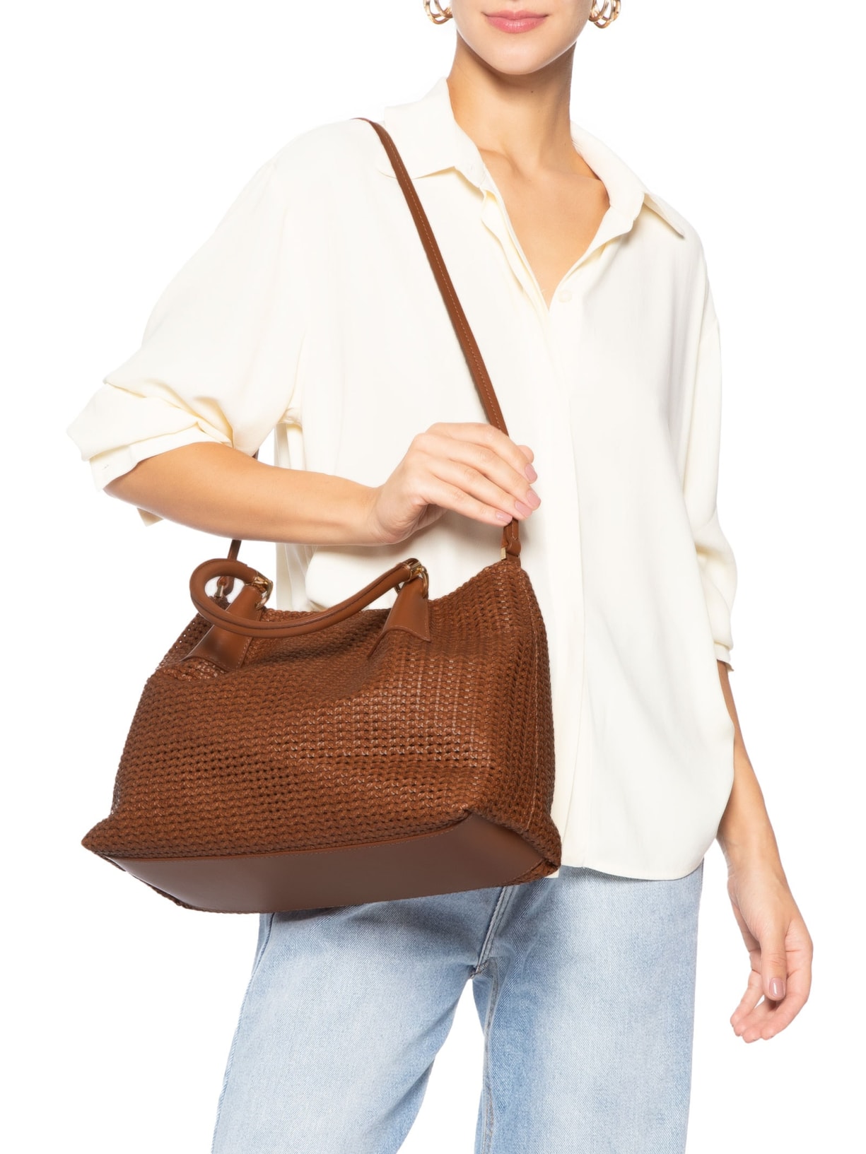 Bolsa Feminina Grande Tra Essen/Veg Marrom Arezzo