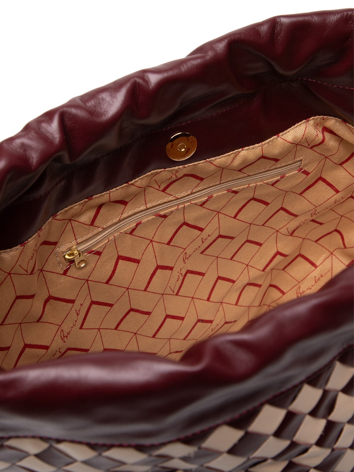 Bolsa Feminina Grande Tressê Malbec E Nata Vinho Luiza Barcelos