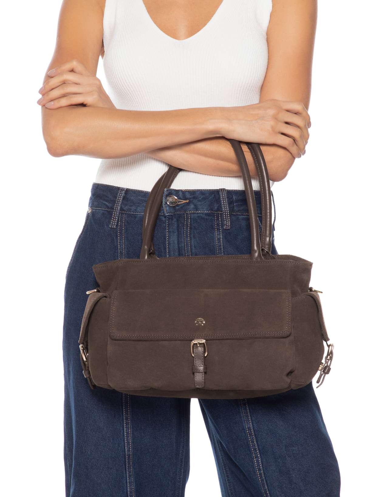 Bolsa Feminina Grande Utilitária Marrom Luiza Barcelos