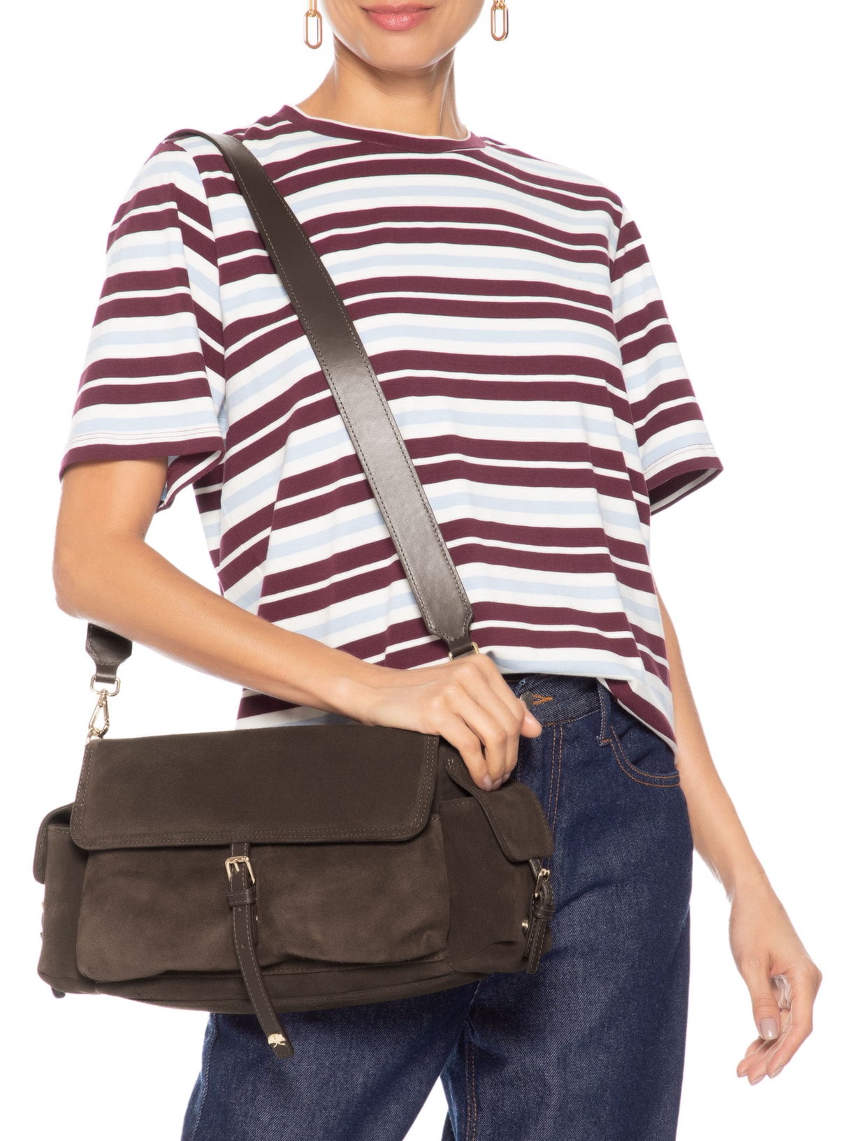 Bolsa Feminina Grande Utilitária Marrom Luiza Barcelos
