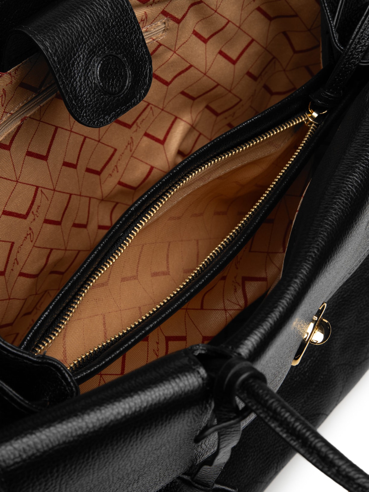 Bolsa Feminina Grande Viena Em Couro – Preto Luiza Barcelos