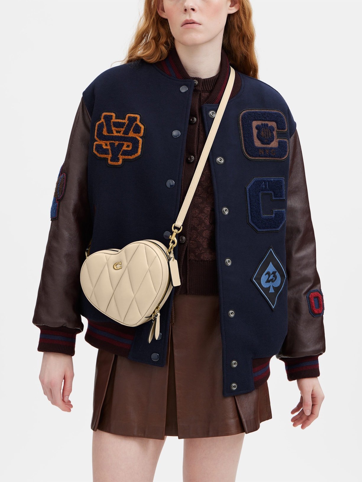 Bolsa Feminina Heart Crossbody Bege Coach