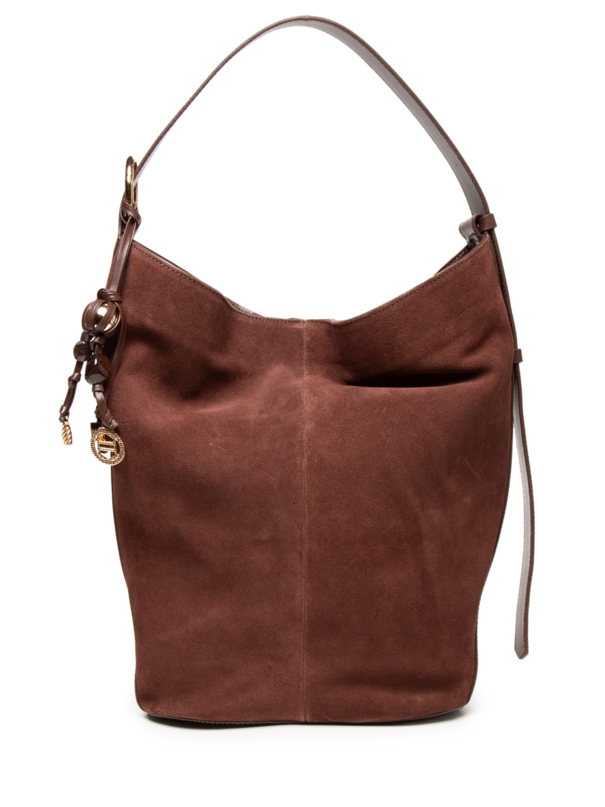 Bolsa Feminina Hobo Acamurçada Grande Bag Charm Marrom Arezzo