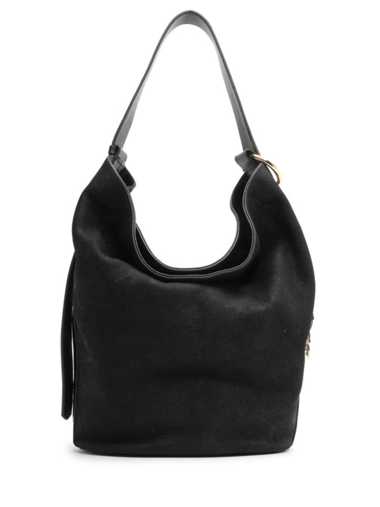 Bolsa Feminina Hobo Acamurçada Grande Bag Charm Preto Arezzo