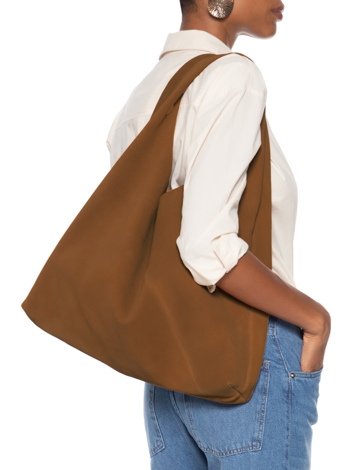 Bolsa Feminina Hobo Acamurçada Marrom Arezzo