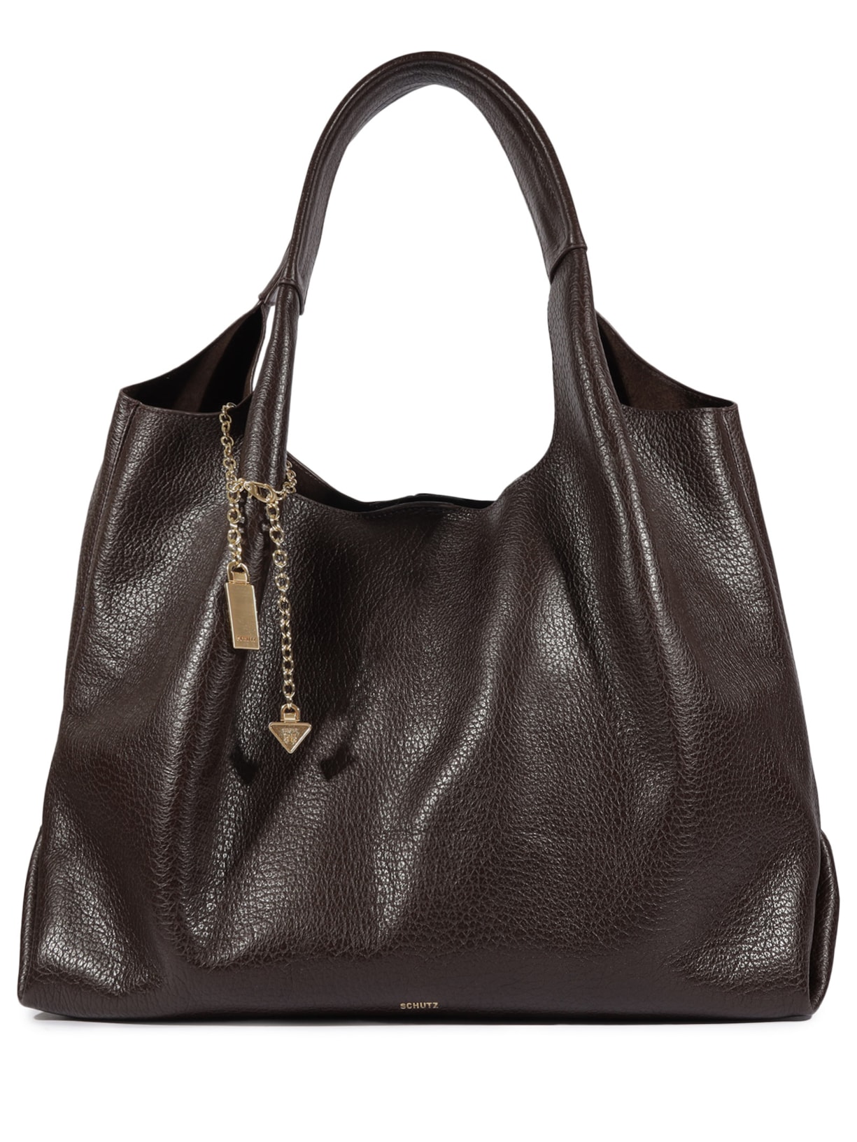Bolsa Feminina Hobo Agnes Couro - Marrom
