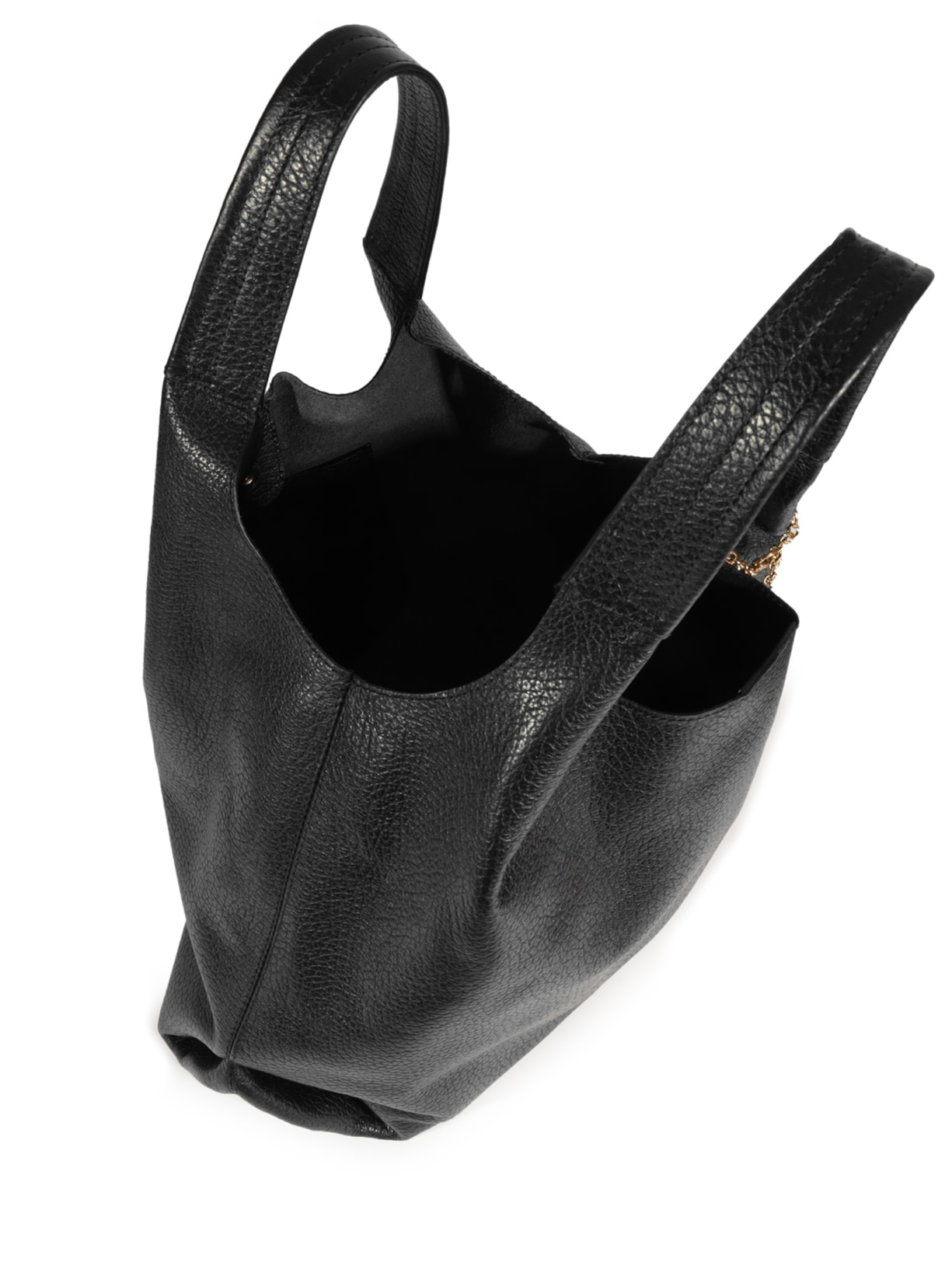 Bolsa Feminina Hobo Agnes Couro Preto Schutz