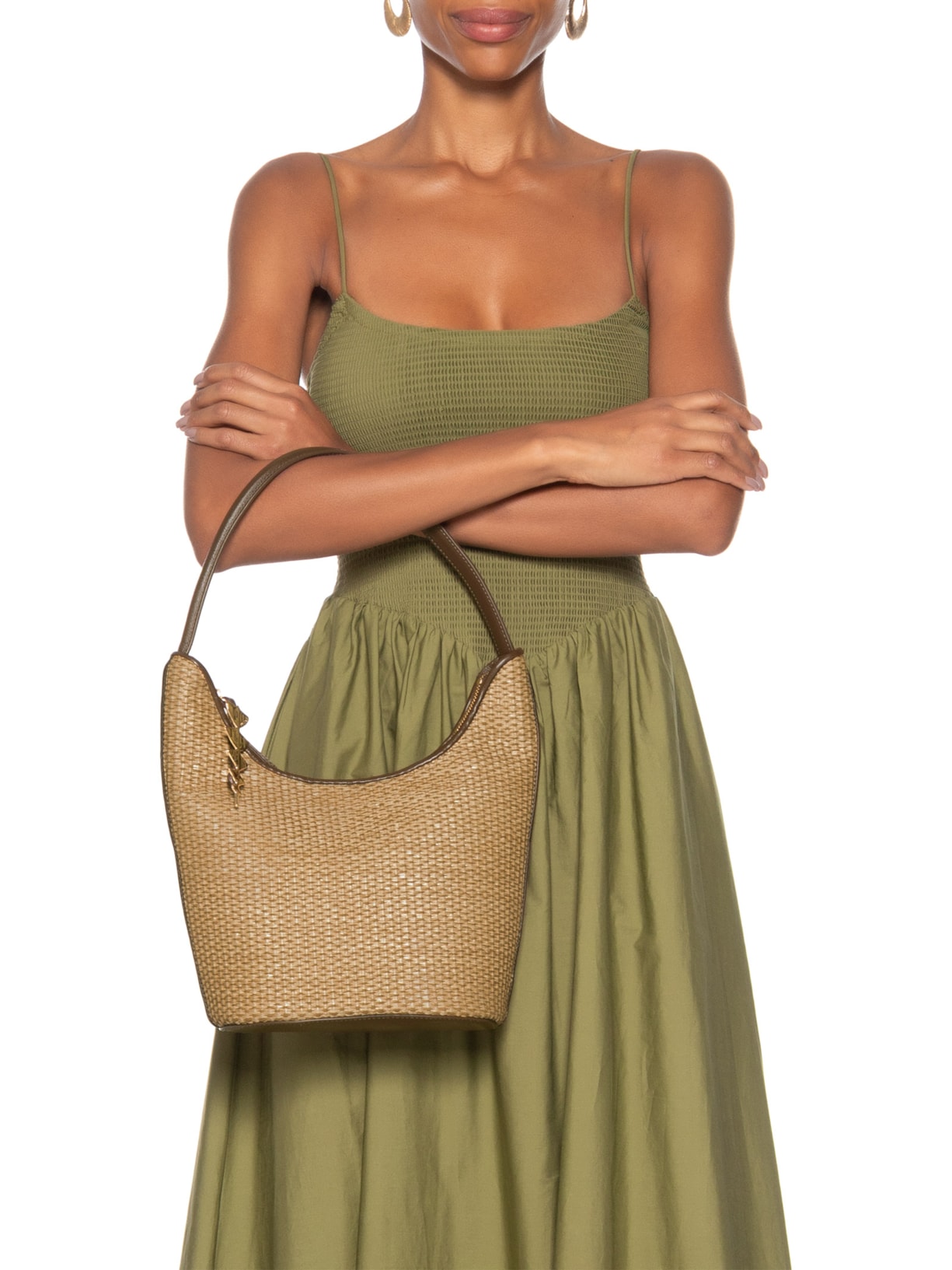Bolsa Feminina Hobo Bege Palha Grande Bege Arezzo + Lenny Niemeyer