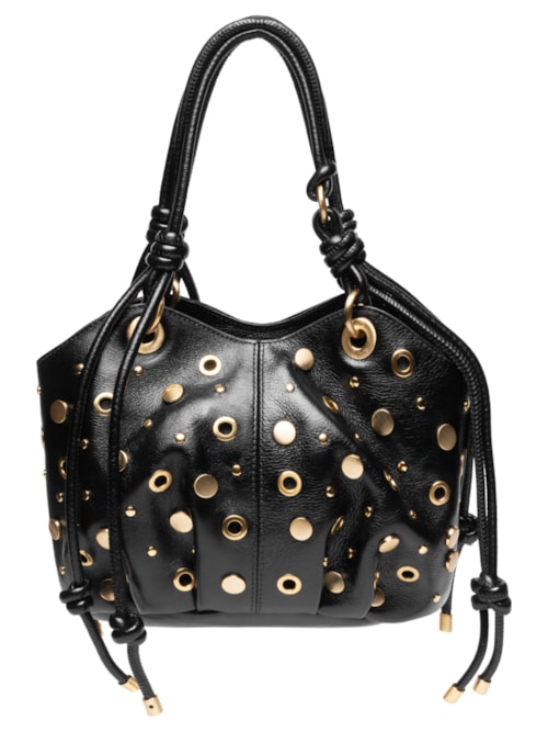 Bolsa Feminina Hobo Berry Pequena Couro - Preto