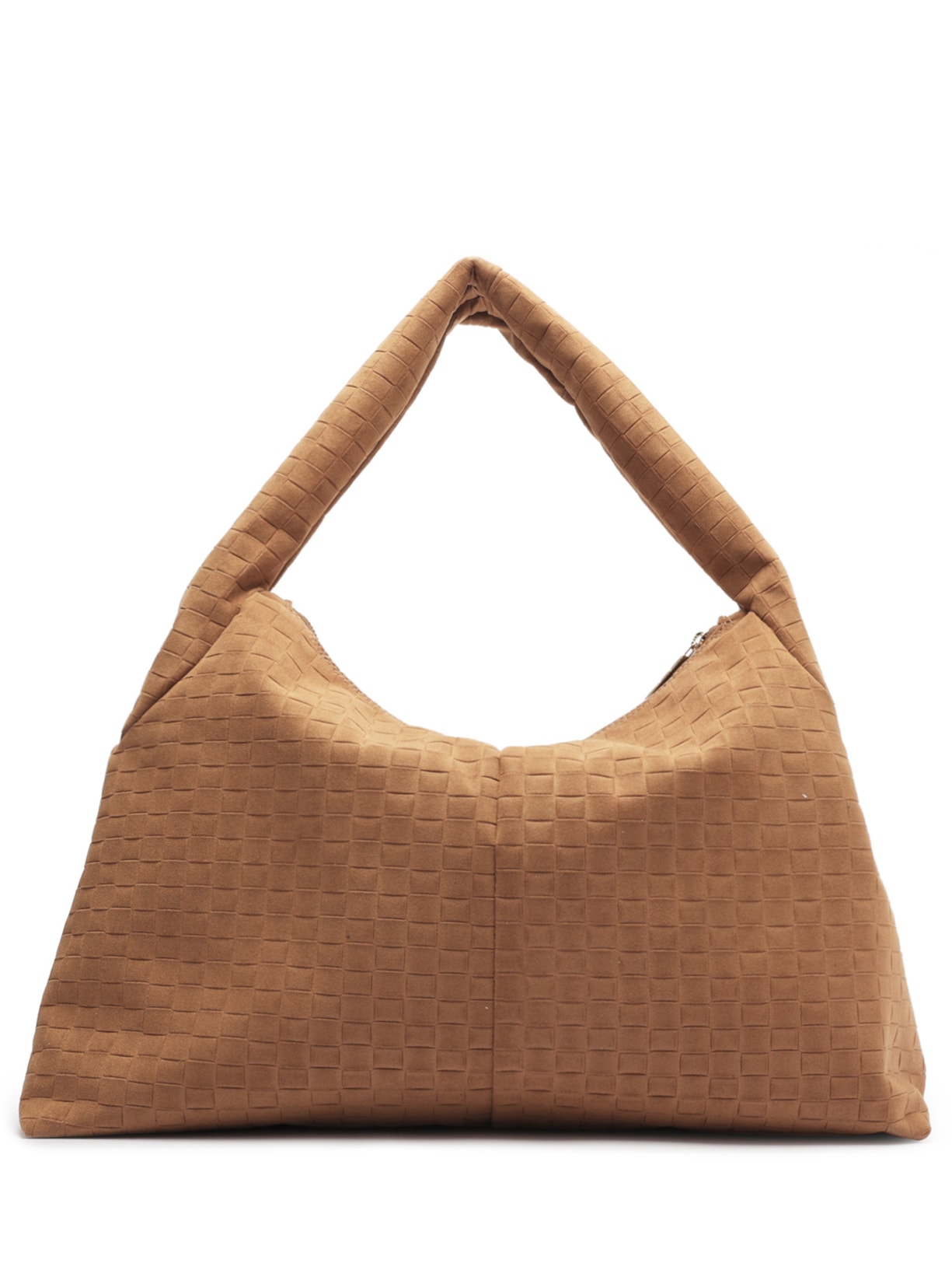 Bolsa Feminina Hobo Camurça Tressê Grande Marrom Arezzo