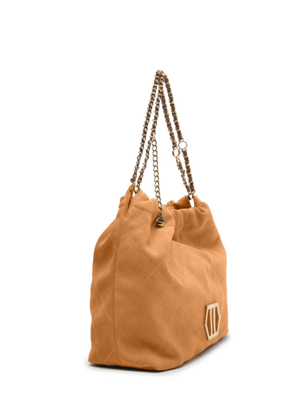 Bolsa Feminina Hobo Couro Acamurçado Esther Grande Marrom Arezzo