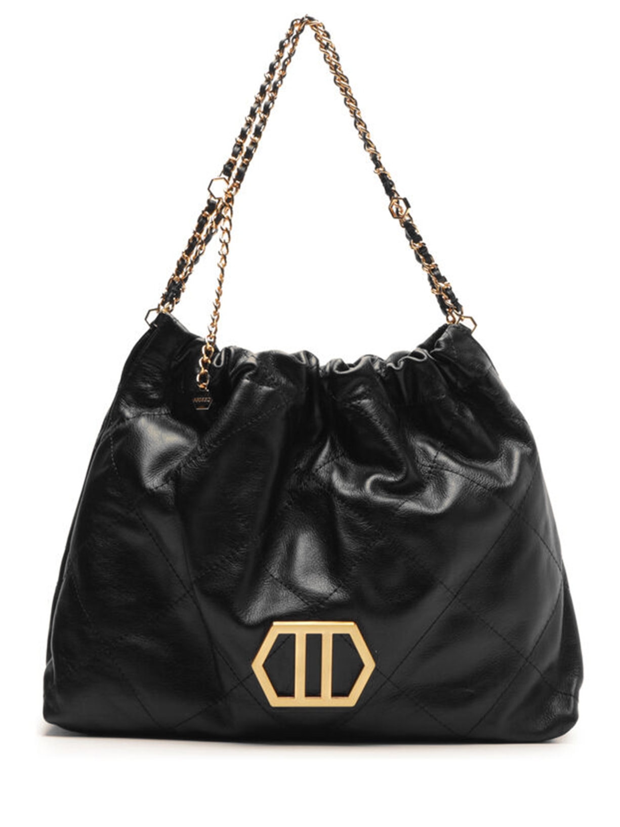 Bolsa Feminina Hobo Couro Esther Grande - Preto