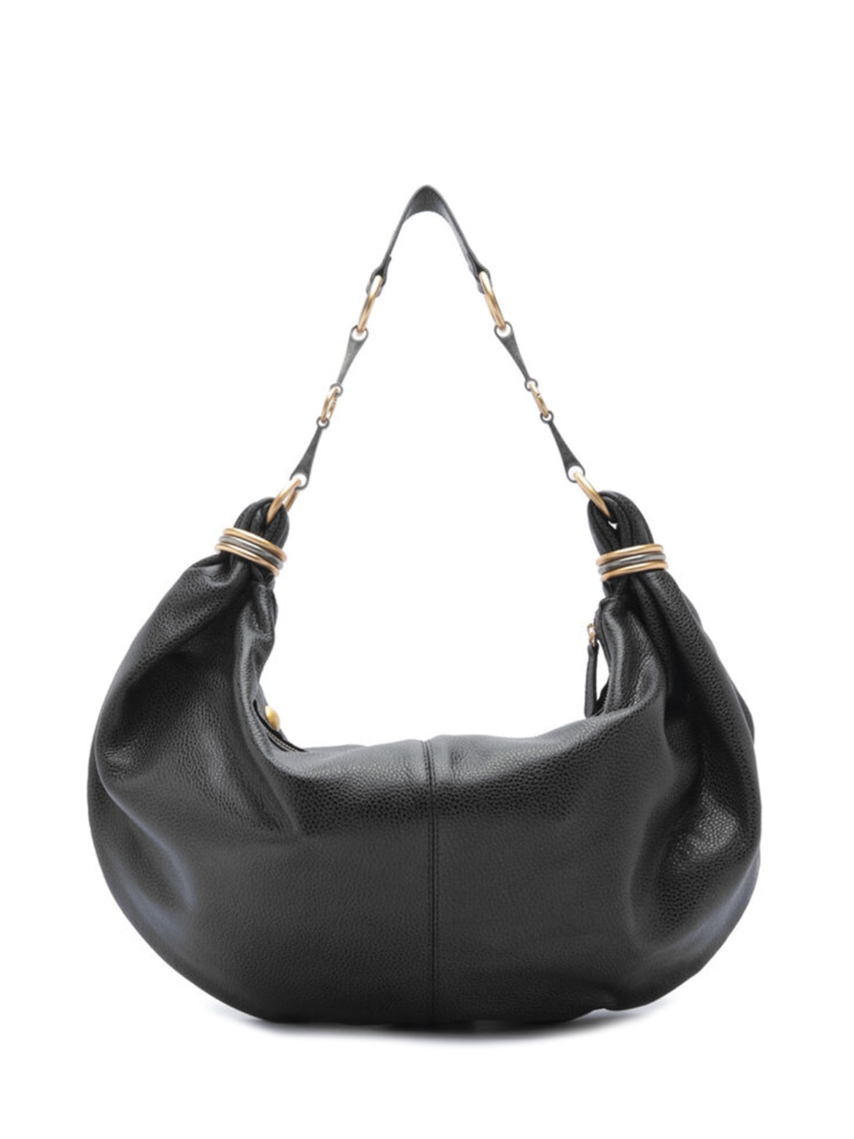 Bolsa Feminina Hobo Couro Grande Esferas Preto Arezzo