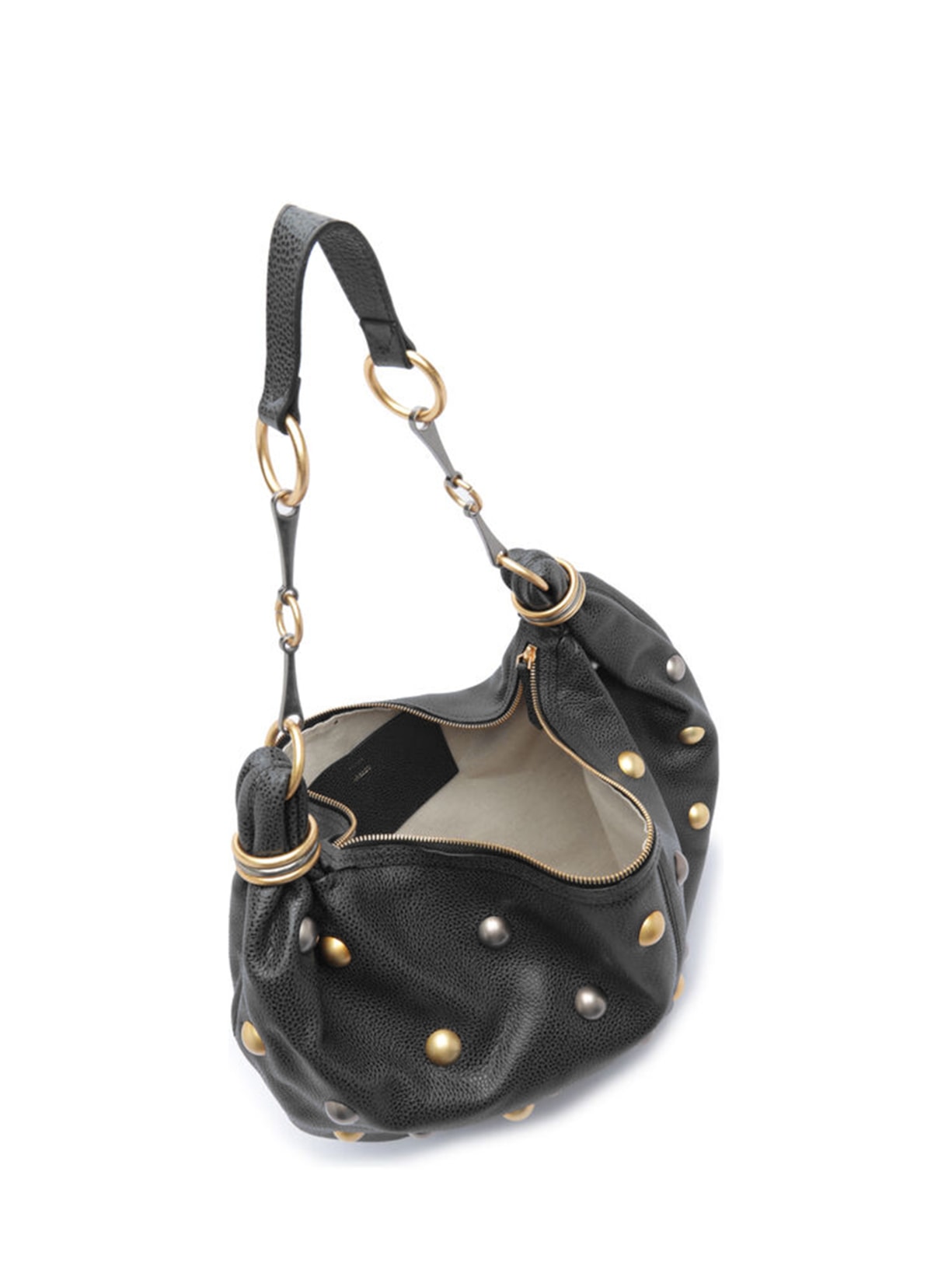 Bolsa Feminina Hobo Couro Grande Esferas Preto Arezzo