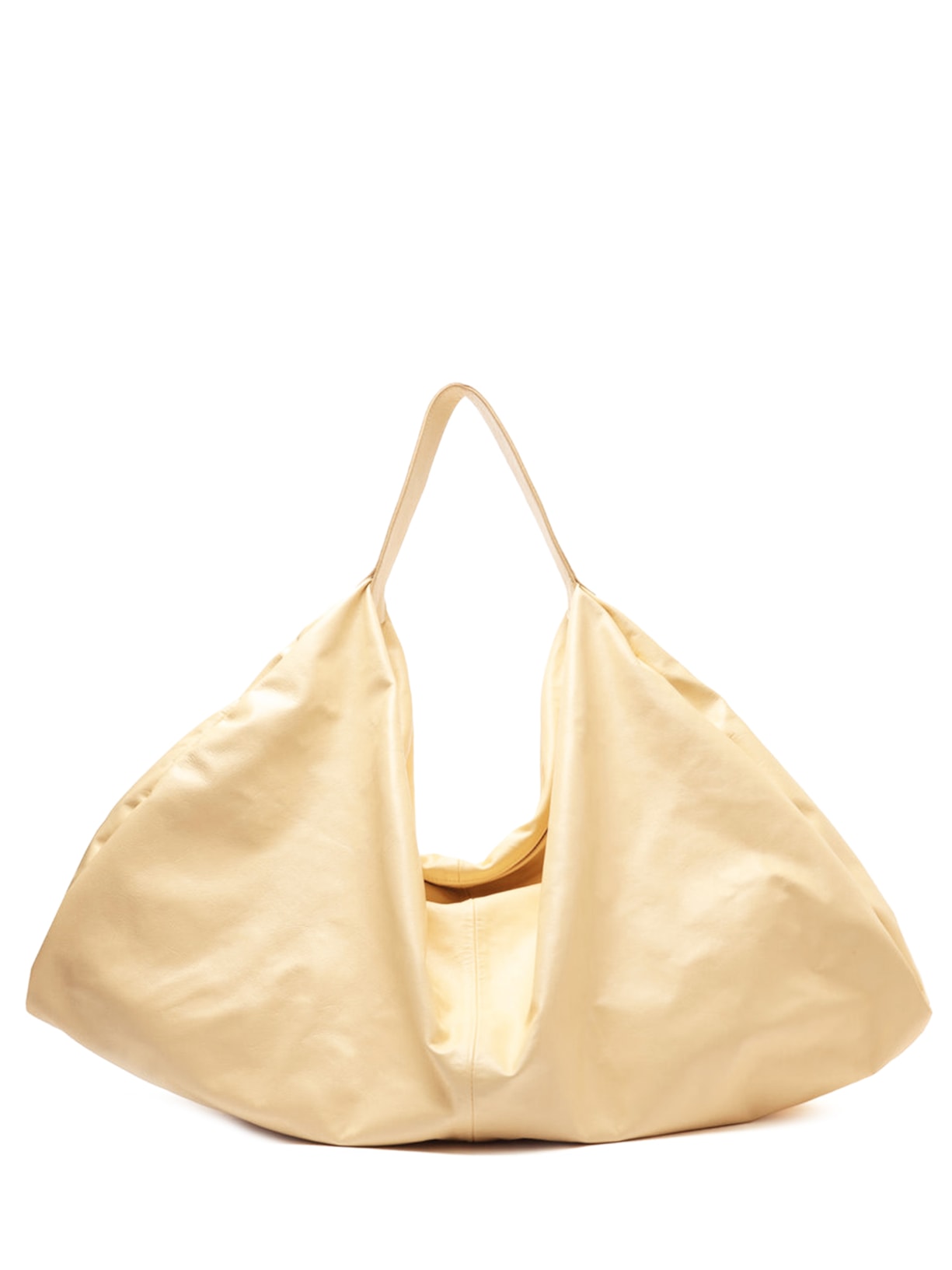 Bolsa Feminina Hobo Couro Grande Livia - Amarelo