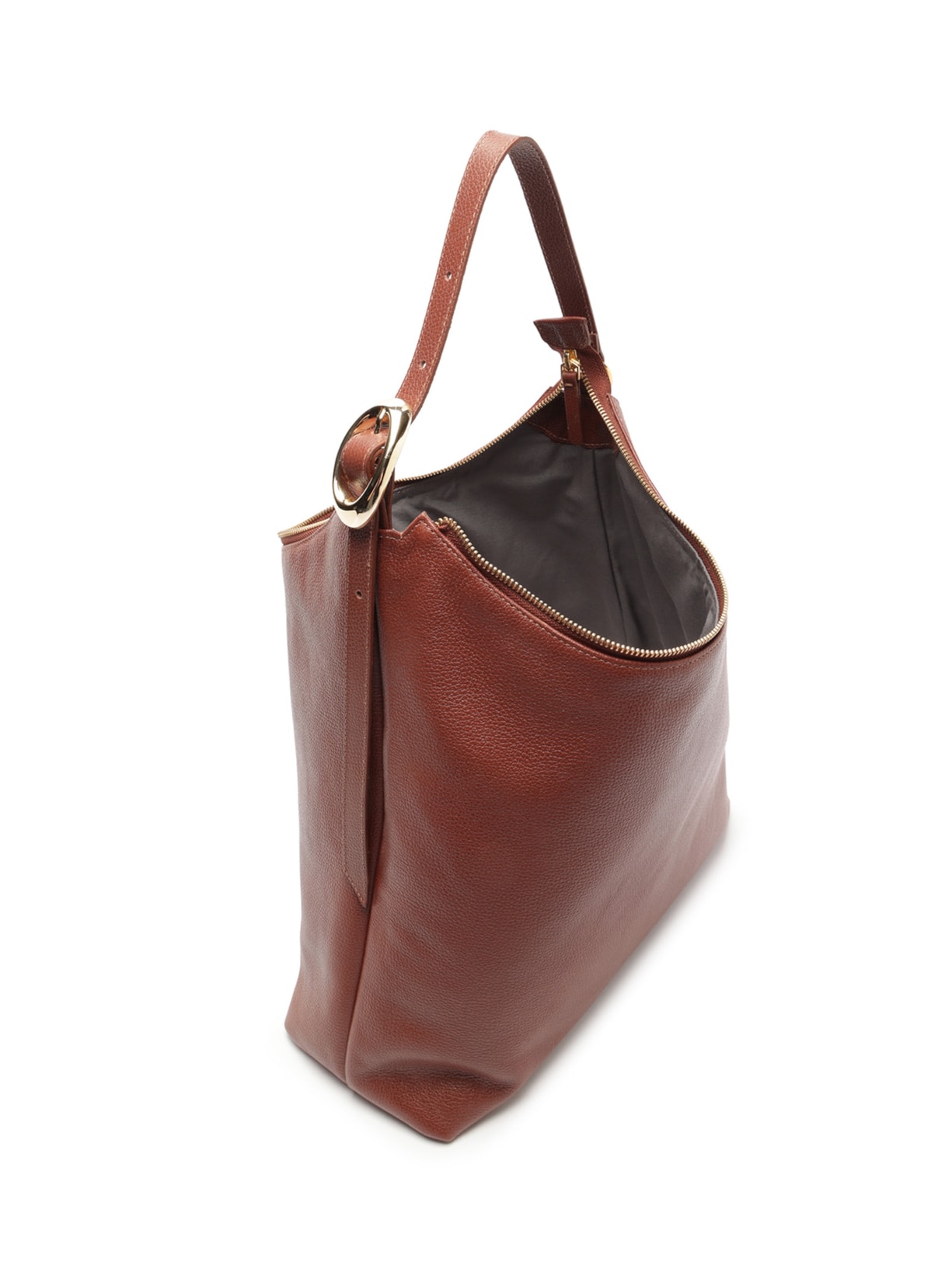 Bolsa Feminina Hobo Couro Grande Marrom Arezzo